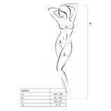 Ажурный бодистокинг с имитацией чулок Passion BS074 red