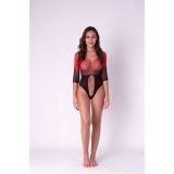 Бодистокинг Passion BS118 black/red
