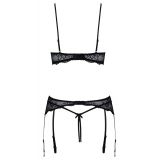 2221349 Cottelli Collection 3-Piece Shelf Bra Set - black