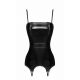 Корсет з підв'язками для панчіх Noir Handmade F381 Dominae Venom PVC corset-belt XL