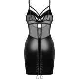 Сорочка Obsessive Dominna chemise & thong 2XL/3XL