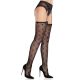 Колготки-чулки Leg Avenue Heart Garterbelt Stockings One Size Black