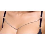 2221551 Cottelli Collection Shelf Bra Set Chain Black