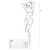 Бодистокинг Passion BS046 red, комбинезон с имитацией чулок