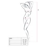 Бодистокинг Passion BS051 red, комбинезон, имитация чулок и боди