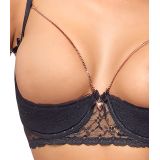 2221560 Abierta Fina Suspender Shelf Bra Set Black