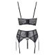 2221551 Cottelli Collection Shelf Bra Set Chain Black