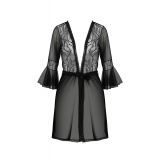Пеньюар Passion LEAFA PEIGNOIR black XXL/XXXL - ECO Passion