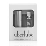 Преміум лубрикант 3в1 на силіконовій основі Uberlube Good-to-Go Silver (15 мл) + кейс