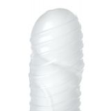 Мастурбатор Toyfa A-Toys Pocket Stripy, TPR, белый, 7,8 см (растягивается до 30 см)