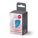 Набір менструальних чаш Fun Factory FUN CUP EXPLORE KIT, 2 шт, Multicolored Turquoise, об’єми 20 та 30 мл