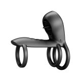 Насадка на член - Pretty Love Vibrating Penis Sling Jammy Black