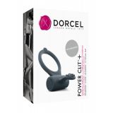 Ерекційне кільце Dorcel Power Clit Plus з вібрацією, перезаряджається, з язичком та щіточкою