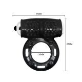 Ерекційне кільце - Cock Ring, Powerful 10 - Function Vibration, Black, 2,8x6,5 см