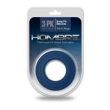 Topco Sales Hombre Snug-Fit Silicone Thin C-Rings - комплект эрекционных колец, 3,1- 4,4- 5 см (синий)