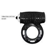 Ерекційне кільце - Cock Ring, Powerful 10 - Function Vibration, Black, 2,8x6,5 см