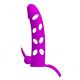 Насадка на член - Pretty Love Vibrating Penis Sleeve With Ball Strap 6" Purple Насадка на член - Pretty Love Vibrating Penis Sleeve With Ball Strap 6" Purple
