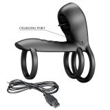 Насадка на член - Pretty Love Vibrating Penis Sling Jammy Black