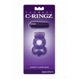 Эрекционное кольцо с вибрацией Infinity Super Ring Black (черный)