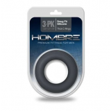 Topco Sales Hombre Snug Fit Silicone Thick C-Rings - набор эрекционных силиконовых колец, 3 шт (Синие)