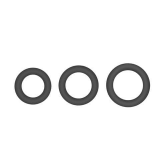 Topco Sales Hombre Snug Fit Silicone Thick C-Rings - набор эрекционных силиконовых колец, 3 шт (Синие)