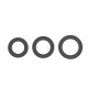 Topco Sales Hombre Snug Fit Silicone Thick C-Rings - набор эрекционных силиконовых колец, 3 шт (Синие)