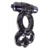 Эрекционное кольцо с вибрацией Infinity Super Ring Black (черный)