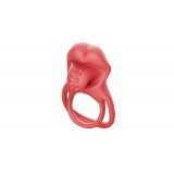 Ерекційне віброкільце - Dual Ring Tongue Vibe Red Ерекційне віброкільце - Dual Ring Tongue Vibe Red