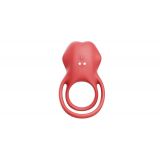 Ерекційне віброкільце - Dual Ring Tongue Vibe Red Ерекційне віброкільце - Dual Ring Tongue Vibe Red