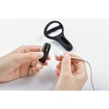 Подвійне ерекційне кільце Fun Town Rise Black, керування зі смартфона