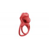 Ерекційне віброкільце - Dual Ring Tongue Vibe Red Ерекційне віброкільце - Dual Ring Tongue Vibe Red