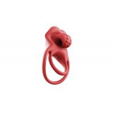 Ерекційне віброкільце - Dual Ring Tongue Vibe Red Ерекційне віброкільце - Dual Ring Tongue Vibe Red
