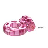 Эрекционное кольцо - Vibration And Condom Ring Bear Pink
