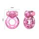 Эрекционное кольцо - Vibration And Condom Ring Bear Pink