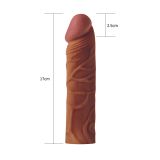 Насадка на член - Add 2" Pleasure X-Tender Penis Sleeve Brown