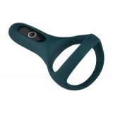 Двойное эрекционное кольцо Fun Town Rise Turquoise, управление со смартфона