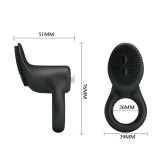Ерекційне кільце - Cock Ring With On - Contact Vibrator, 100% Silicone, 2 LR1130 Batteries