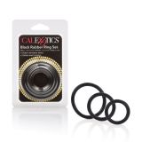 CalExotics Rubber Ring - 3 Piece Set - набор эрекционных колец (черный)