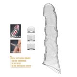 Подовжуюча насадка на член - Pretty Love Extension Penis Sleeve Clear, 28 см