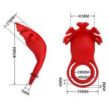 Ерекційне кільце - Pretty Love Vibrant Penis Ring Ruben Red