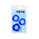 Набір кілець Toyfa A - Toys, TPE, синій, ø 3,5/3/2 см