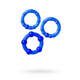 Набір кілець Toyfa A - Toys, TPE, синій, ø 3,5/3/2 см