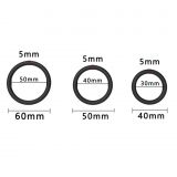 Ерекційні кільця - Erospace Men’s Play Set Of 3 Cock Rings B7