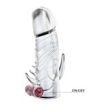 Насадка на член - Penis Sleeve With Vibration, Crystal