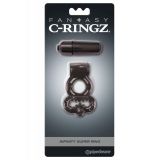 Эрекционное кольцо с вибрацией Infinity Super Ring Black (пурпурный)