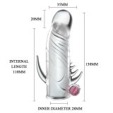 Насадка на член - Penis Sleeve With Vibration, Crystal