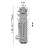 Насадка на член - Super Silikon Sleeve, 14,2 см, Clear
