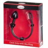 Ерекційне кільце з пробкою - MALESATION Cock - Grip mit Alu - Plug klein