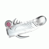 Насадка на член - Penis Sleeve With Vibration, Crystal