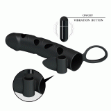 Насадка на член - Pretty Love Penis Sleeve With Ball Strap 5.98" Black Насадка на член - Pretty Love Penis Sleeve With Ball Strap 5.98" Black